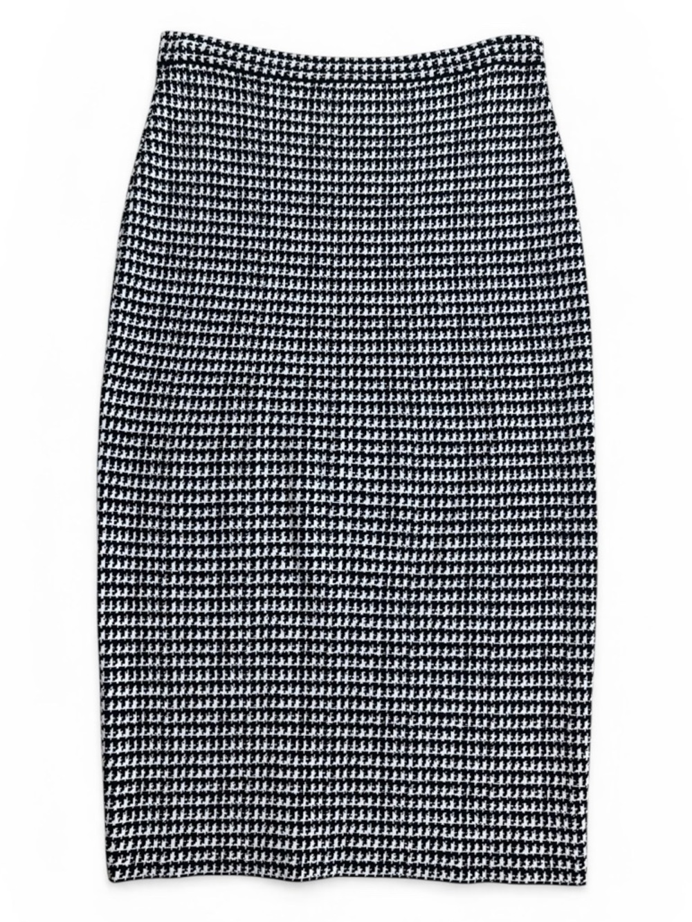 Oscar De La Renta - Stretch Knit Houndstooth Skirt - Sz M